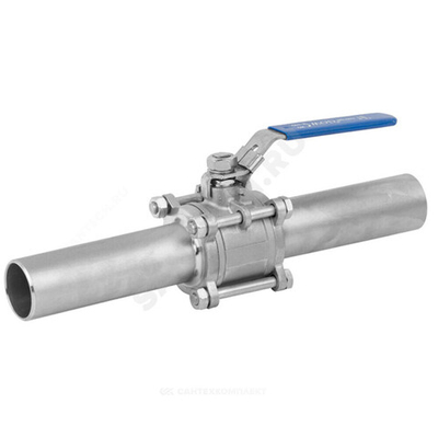 Кран шаровой нерж SS304 4211H трёхсоставной Ду 40 Ру63 п/привар полнопроходной Benarmo