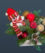 Новогодняя композиция с неговиком