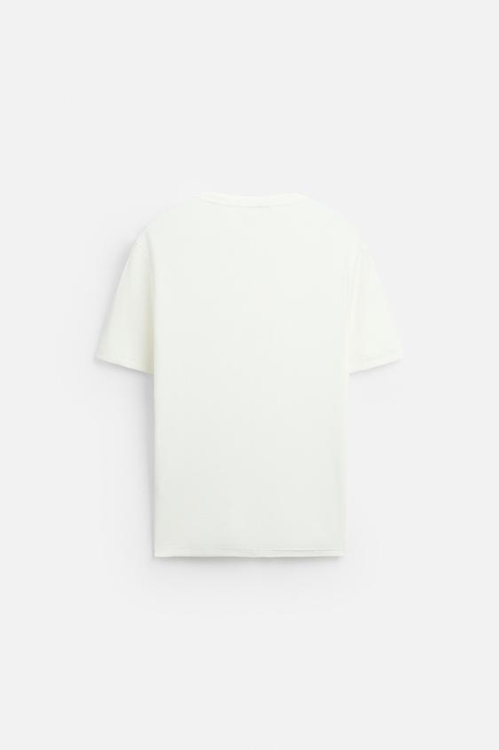 ZARA БАЗОВАЯ ФУТБОЛКА В РУБЧИК, БЕЛЫЙ