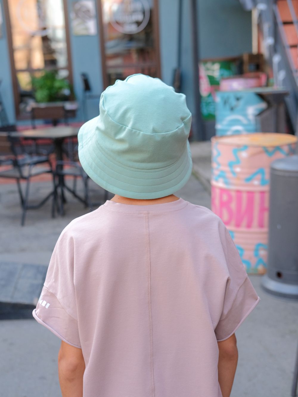 Панамка трикотажная подростковая ГРАФФИТИ (Св.изумруд)