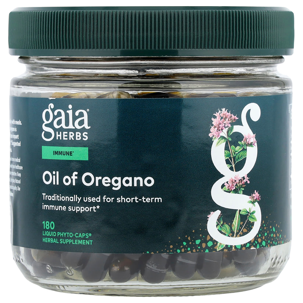 Gaia Herbs, масло орегано, 180 капсул Phyto-Caps®