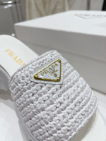Prada Crochet Platform Slides