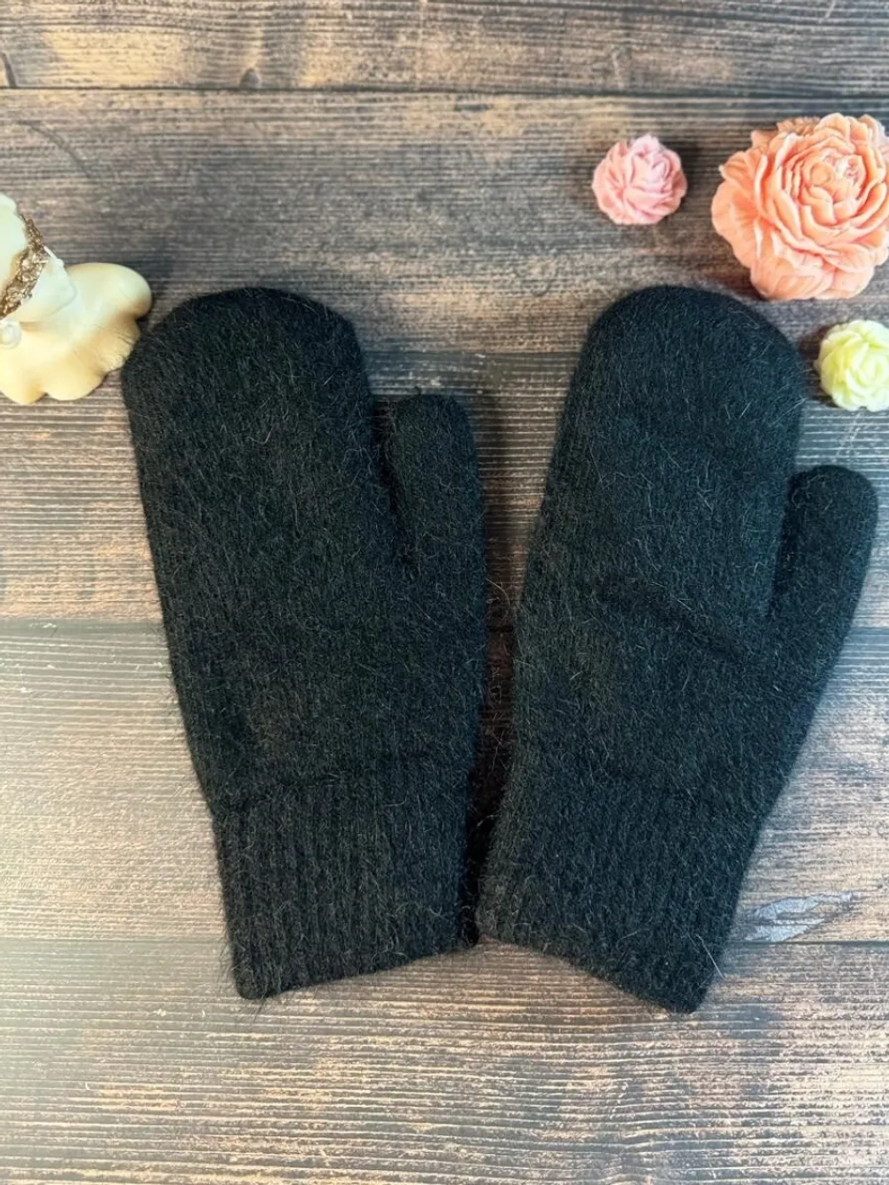 Варежки зимние теплые пушистые ангора