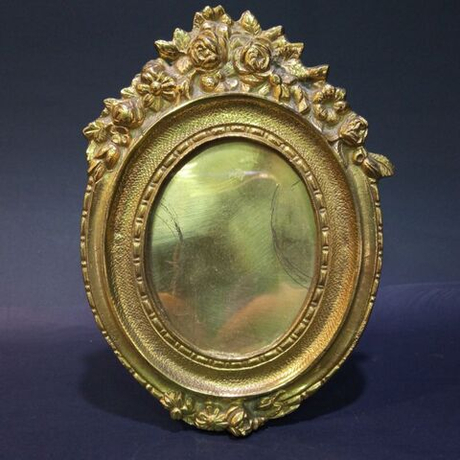 Винтаж: Бронзовая рамка для фото или зеркала