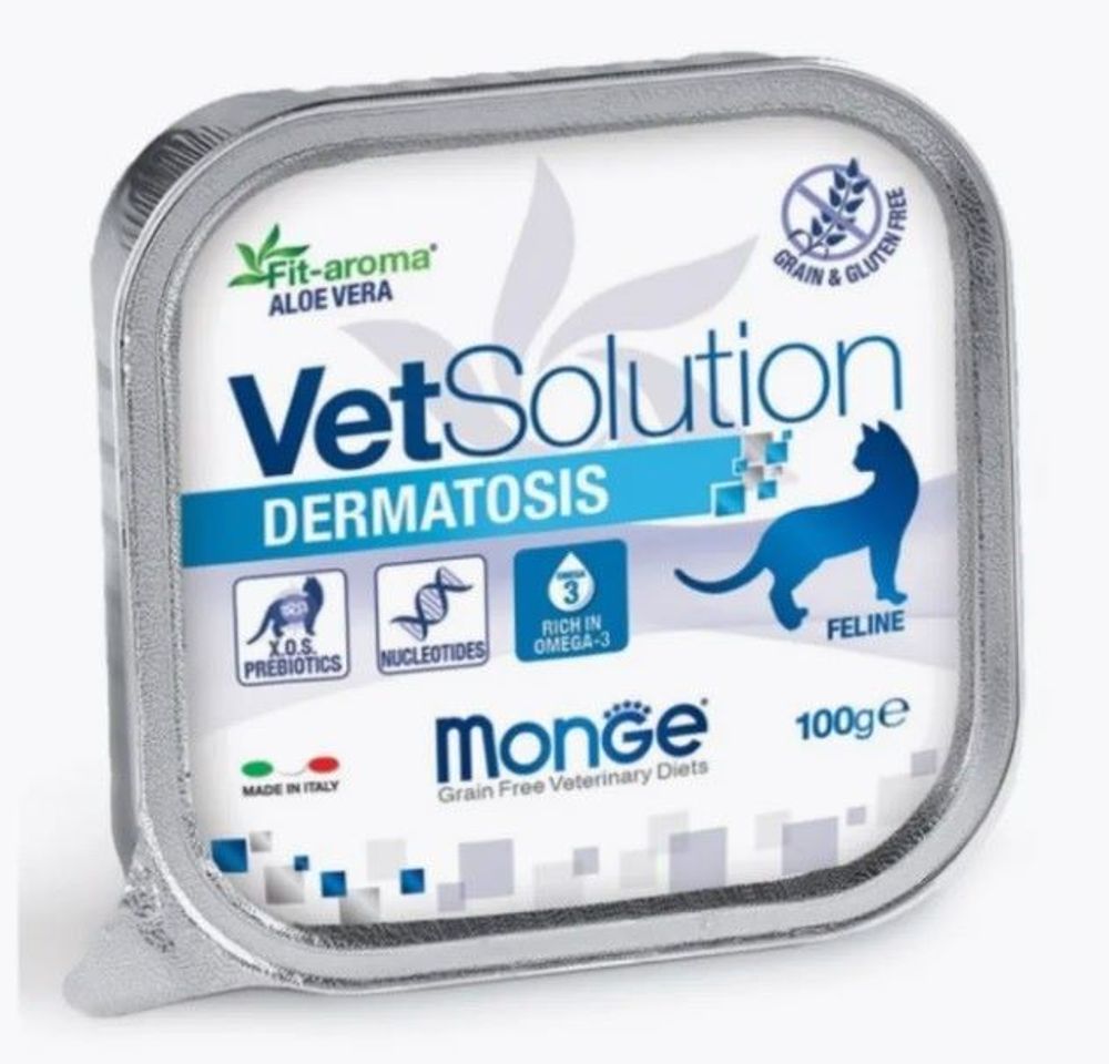 Monge VetSolution Cat Dermatosis влажная диета для кошек Дерматозис 100 г