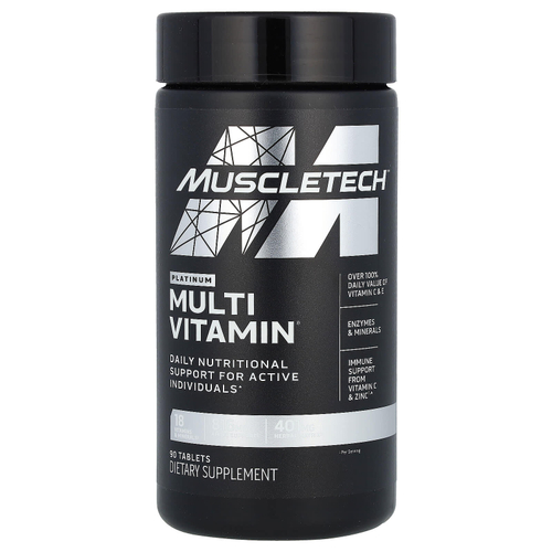 MuscleTech, Platinum Multivitamin, мультивитамины, 90 таблеток