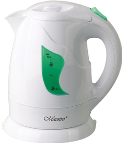 MR-011-GREEN Эл.чайники 1,0л(диск.)Maestro