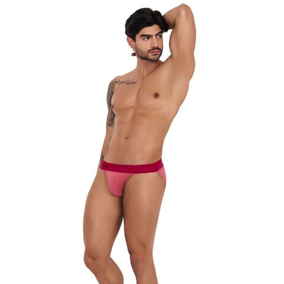 Розовые мужские трусы-брифы с яркой резинкой Fervor Brief (Размер: L) (Цвет: розовый)