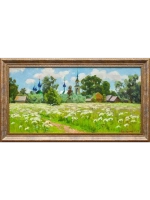 Картина маслом "Цветущий луг" Афоньшин (без рамы)