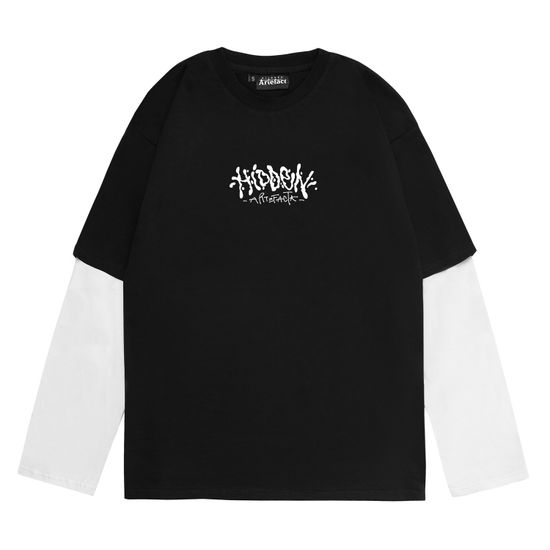 Лонгслив ARTEFACT Hope Чёрный/белый