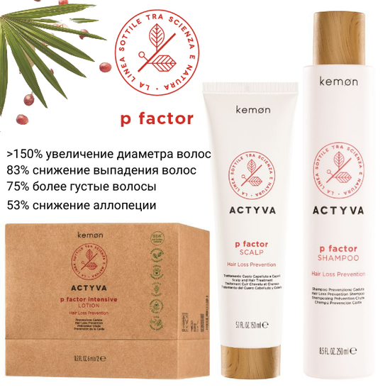 Kemon Сыворотка против выпадения волос Actyva P Factor Intensive Lotion Velian 100ml.