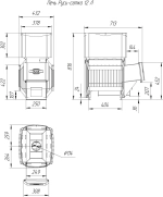 Печь для бани Русь-сетка 12 Л
