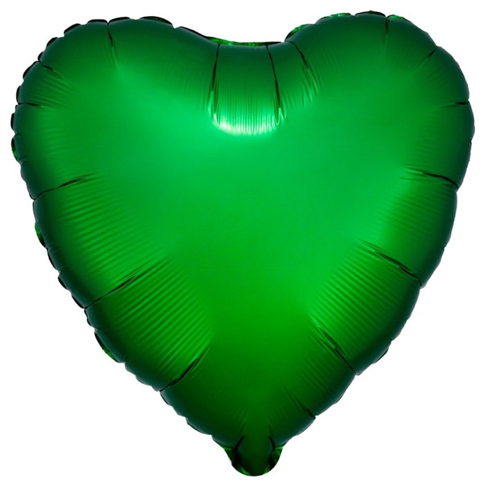 Шар Anagram сердце 18&quot; зелёный сатин #38587