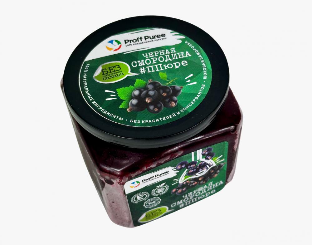 ПЮРЕ Proff Puree без сахара из черной смородины (Банка 500гр)