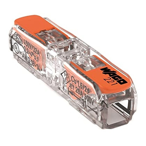 Клеммник WAGO 2 (одножильных или многожильных) х 0,2-4 мм 32A Cu [уп. 60шт] 221-2411