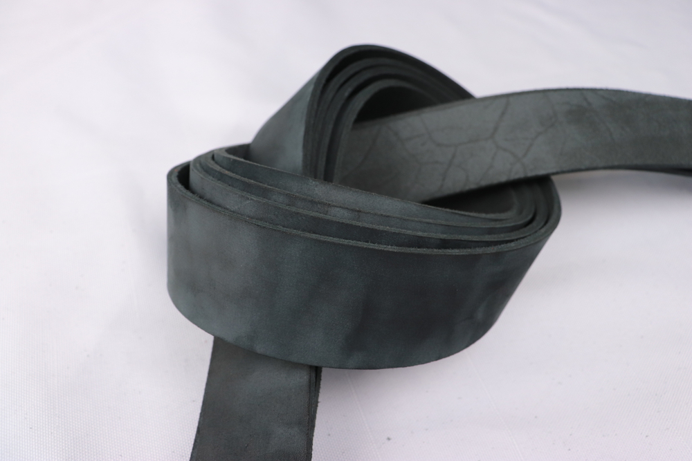 Ременная заготовка Шелк Черный гладкая