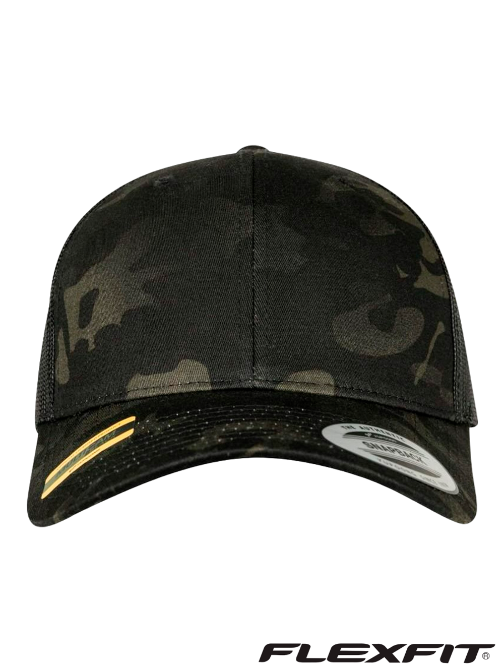 Бейсболка (кепка) сетчатая Flexfit Classic Snapback 6606MC. MultiCam Black