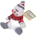 Игрушка новогодняя «Снеговичок в свитере» 19*11 см, с отделением под конфеты