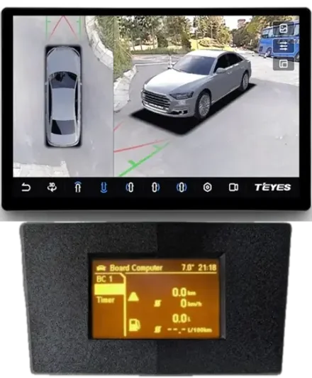 Магнитола для Opel Antara 2006-2015 (перенос БК вниз, черная) - Teyes CC3-2K-360 монитор 13" 2K QLED на Android 10, 6/128Гб, CarPlay, 4G SIM-слот, 4 камеры в комплекте