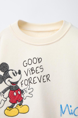 ZARA ТОЛСТОВКА MICKEY MOUSE © DISNEY, ЭКРЮ