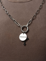 Цепь с черными крестом "Freedom"