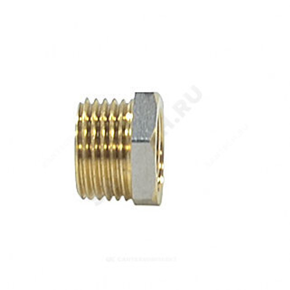 Футорка латунь никель Ду 15х10 (1/2"х3/8") НР/ВР 9024 ГОСТ 32585-2013 Aquasfera 9024-01