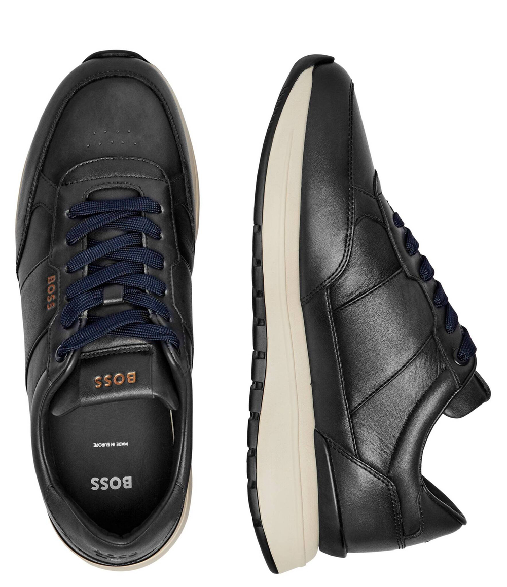 Кожаные кроссовки Jace_Runn_bu BOSS BLACK - темно-синий(50529502)