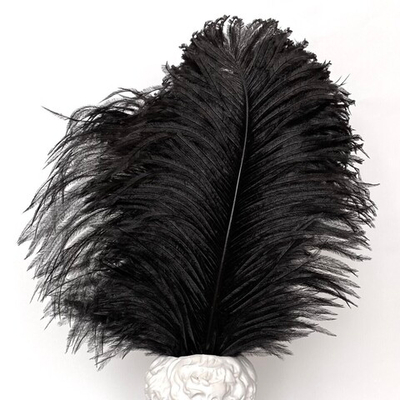 Перо страуса черное 30 - 35 см.