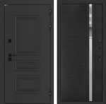 Дверь входная Лабиринт АЛЯСКА ЛАЙТ 31 Черный кварц металлическая