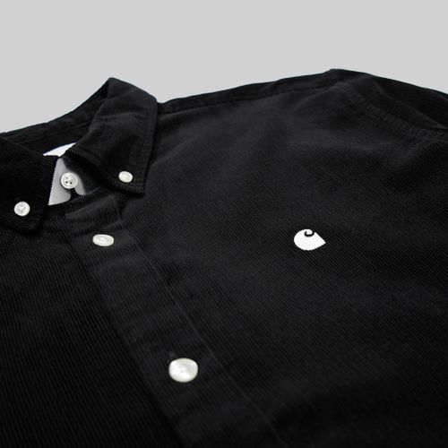 Рубашка мужская Carhartt WIP Madison Fine Cord артикул:I030580_black - купить в магазине Дайс