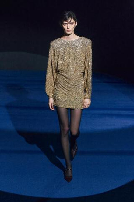 ZARA КОРОТКОЕ ПЛАТЬЕ С ПАЙЕТКАМИ — ZW COLLECTION, ЗОЛОТОЙ