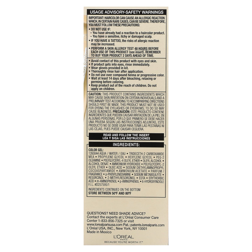 L'Oréal, Superior Preference, яркий, не выцветающий цвет, средний золотисто-коричневый 5G, 1 нанесение