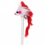 Игрушка для кошек на пружине «Поймай меня» 10*10*20см с бубенцом, коричневый