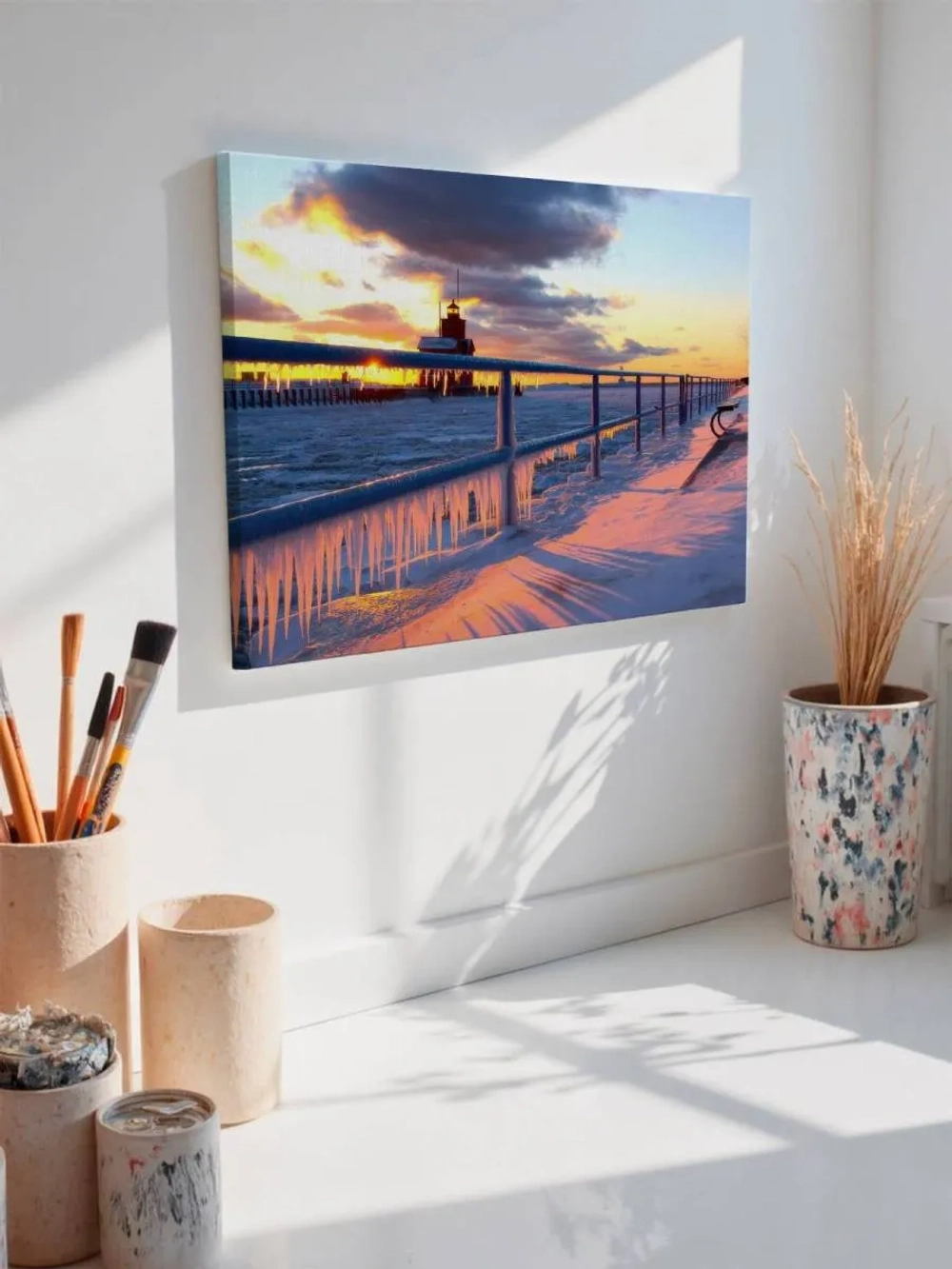 Картина на стену 40 X 50 Замерзшая набережная