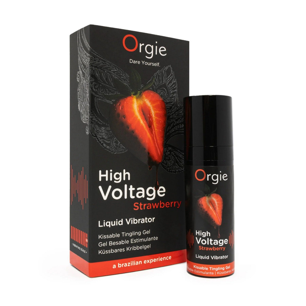 Жидкий вибратор Orgie High Voltage Strawberry, возбуждающий гель 15 мл