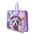 Папка с ручками А4 "Собачка", пластик, на молнии, 80мм