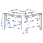 Журнальный стол - IDANÄS /IDANАS  IKEA/ ИДАНЭС ИКЕА, 80х80 см, белый