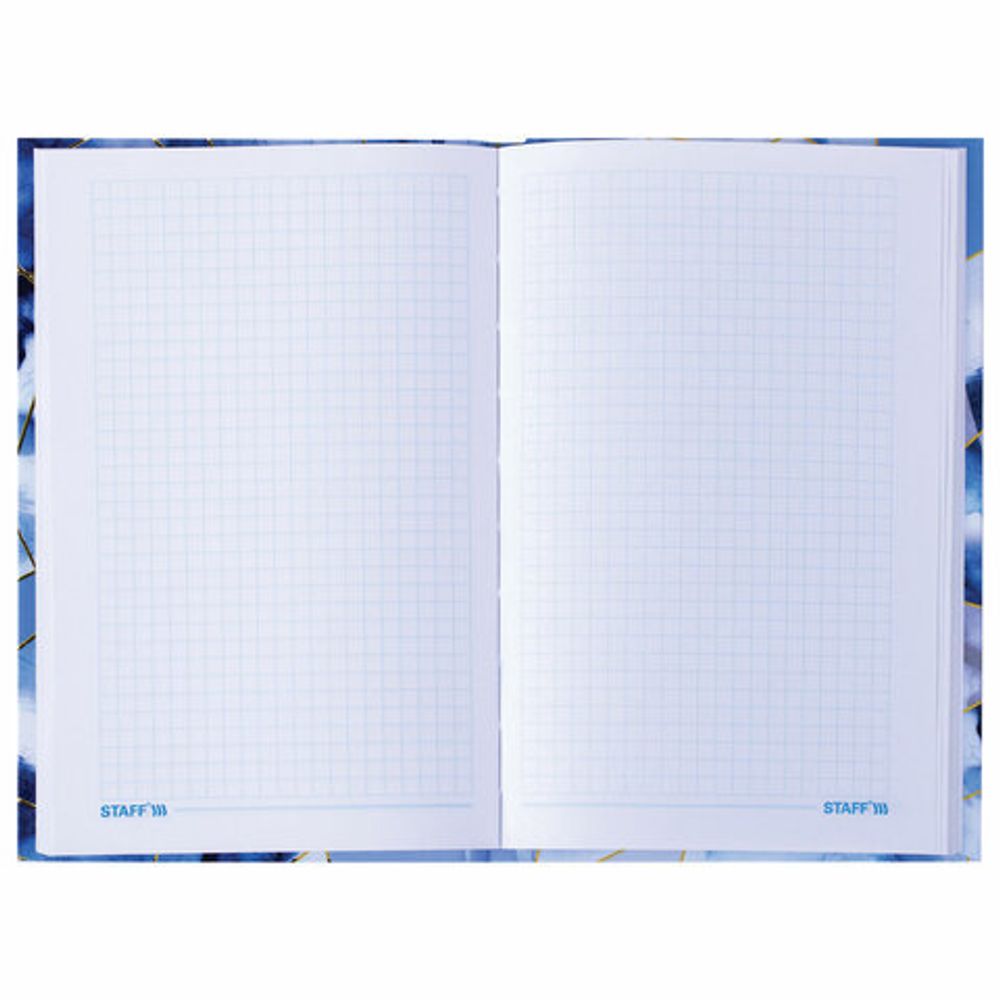 Блокнот А5 (135х206 мм), 80 л., твердый, тиснение фольгой, STAFF, "Мрамор", 111613