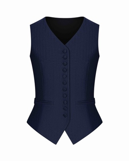 Жилет приталенный из костюмной ткани