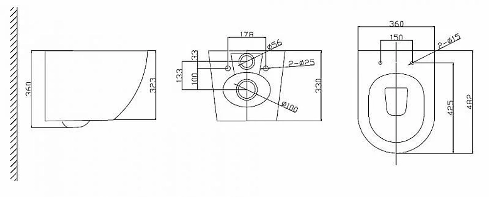 Унитаз подвесной BelBagno UNO BB3105CHR безободковый, с крышкой микролифт, с инсталляцией и белой кнопкой