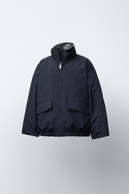 ZARA Х BENSIMON ®ДВУСТОРОННЯЯ ВОДОНЕПРОНИЦАЕМАЯ КУРТКА, СИНИЙ