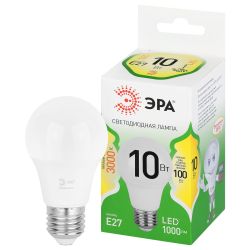 Лампа светодиодная ЭРА GREEN LINE LED A60-10W-830-E27 GL 10Вт груша теплый свет E27 | Лампы cветодиодные Груша (A)