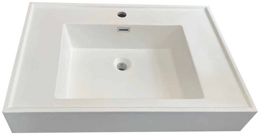 XLP2-80W Раковина каменная 80*50*12 см. белая