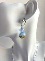 Комплект украшений из муранского стекла: колье, серьги