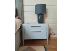 Тумба прикроватная Type 2 ящика ширина 60 см (светло-серый)