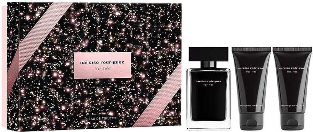 NARCISO RODRIGUEZ FOR HER EDT SET 50 ML + S/G 50 ML + B/L 50 ML