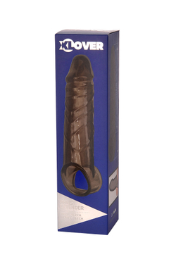 Насадка XLover by TOYFA, для увеличения размера, TPE, черная, 15,5 см