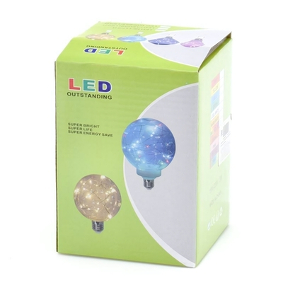 Лампочка с гирляндой внутри, медный провод, желтый, кор