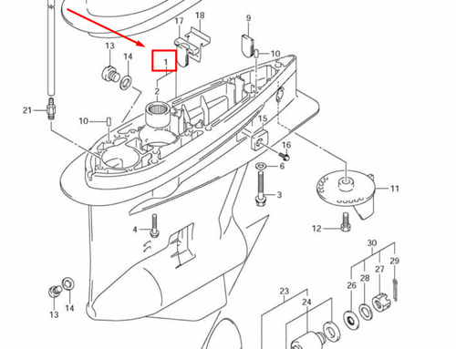 55110-93J20-0EP GEAR CASE (BLACK METALLIC)