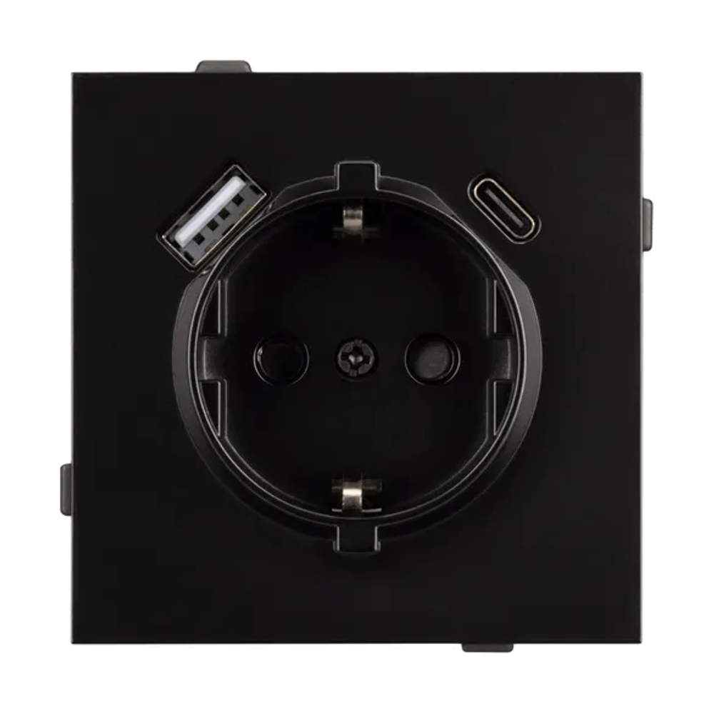 Механизм розетки с USB зарядкой SCT-TENDO-MUAC-PL-BK (230V, 16A) (Arlight, -) 054087